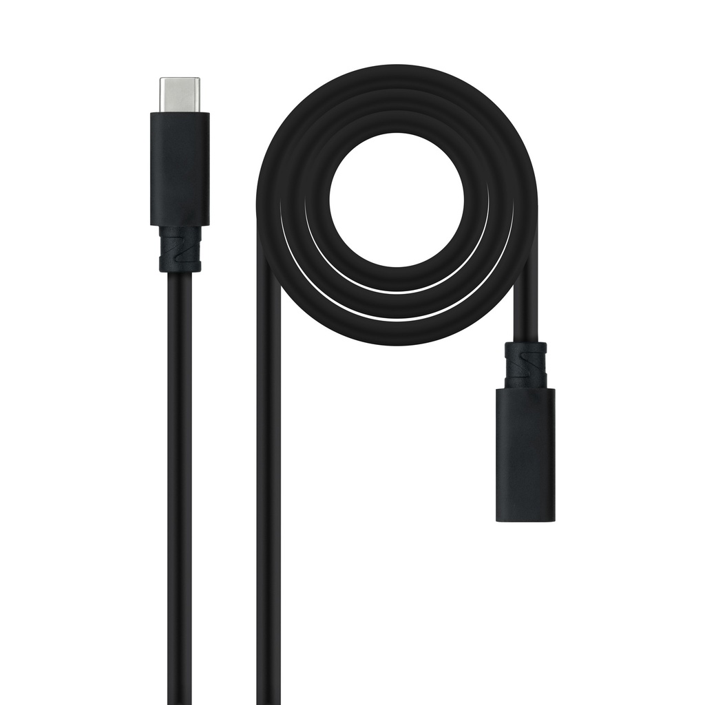CABLE USB-C 3.2 Gen2x2 20Gbp 100W/5A, 4k/60Hz, USB-C/M-H 1 M NEGRO NANOCABLE