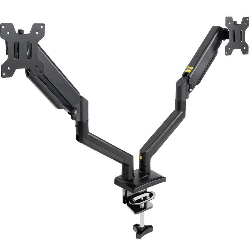 SOPORTE MESA 2 MONITORES 13''-34'' NEGRO TOOQ