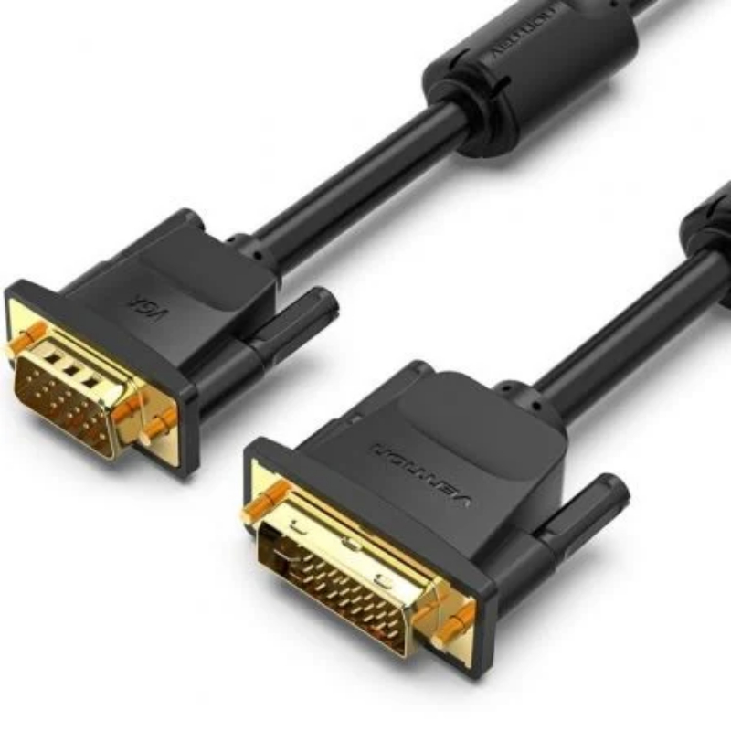 CONVERSOR DVI-D/M A VGA/M 2 M NEGRO VENTION
