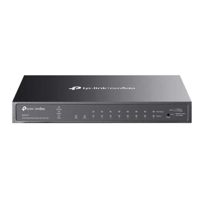 TP-LINK EASY SMART SWITCH 8 PORT 10/100/1Gbit RACK PoE+ w2 SFP