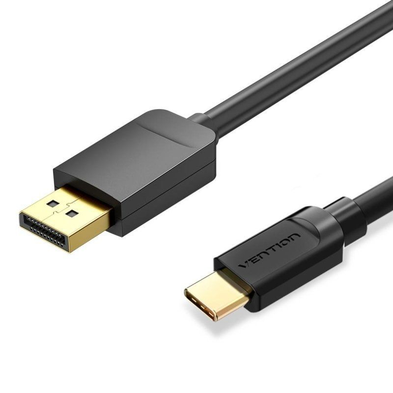 CONVERSOR USB-C/M A DISPLAYPORT/M 1.5 M NEGRO VENTION
