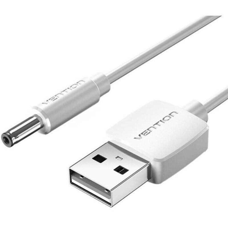 CABLE ALIMENTACION USB-A/M A DC 5.5 MM/M 0.50 M BLANCO VENTION