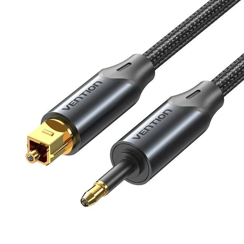CABLE DE AUDIO DE FIBRA OPTICA TRENZADO 1.5 M NEGRO VENTION