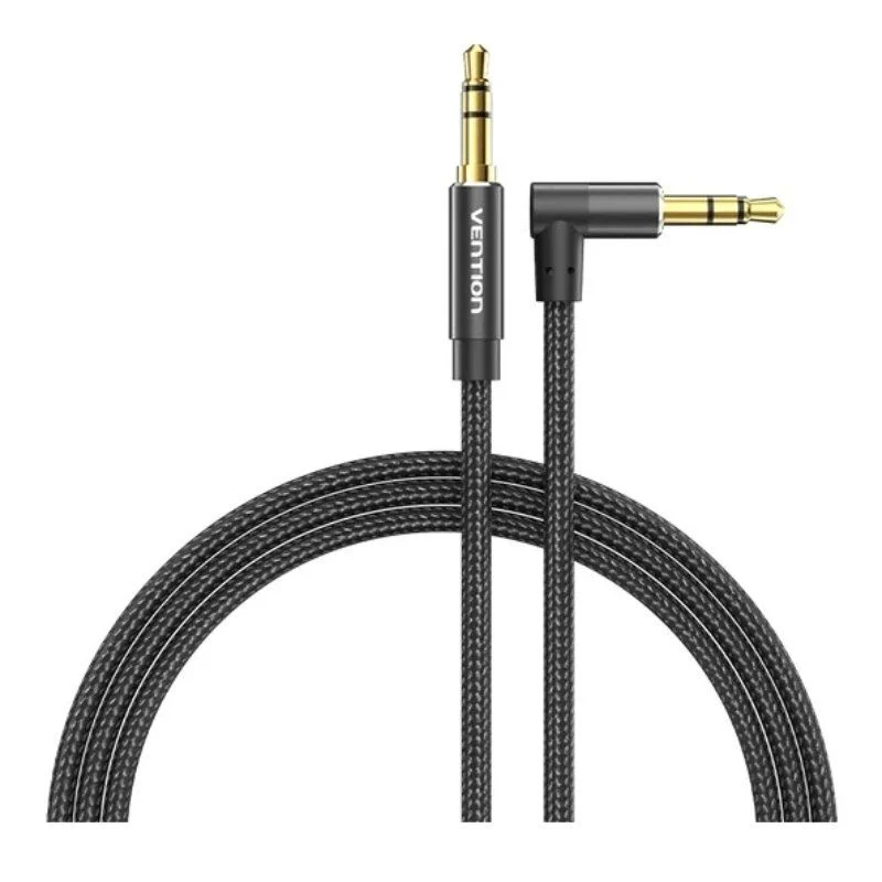 CABLE AUDIO ESTEREO ACODADO JACK 3.5/M JACK 3.5/M 2 M NEGRO VENTION