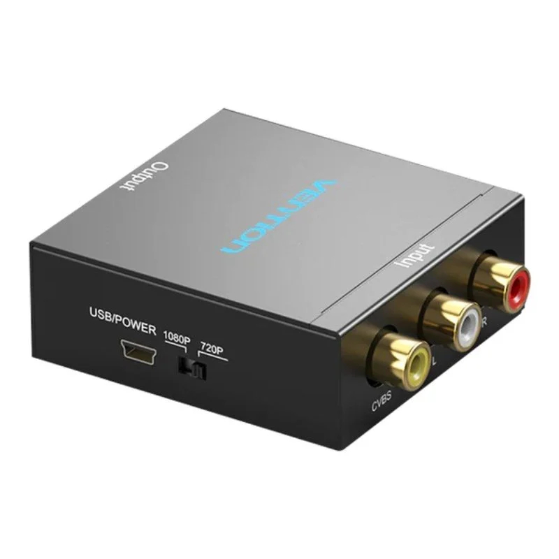 CONVERSOR RCA/H A HDMI/H - MINI USB/H NEGRO VENTION