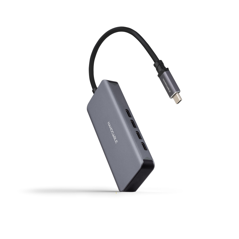 HUB USB-C 4 PUERTOS USB-C 3.2 10 CM NANOCABLE