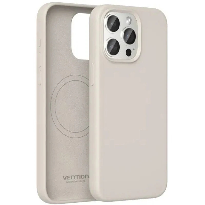 FUNDA SILICONA MAGSAFE IPHONE 14 PRO GRIS GRAVA VENTION