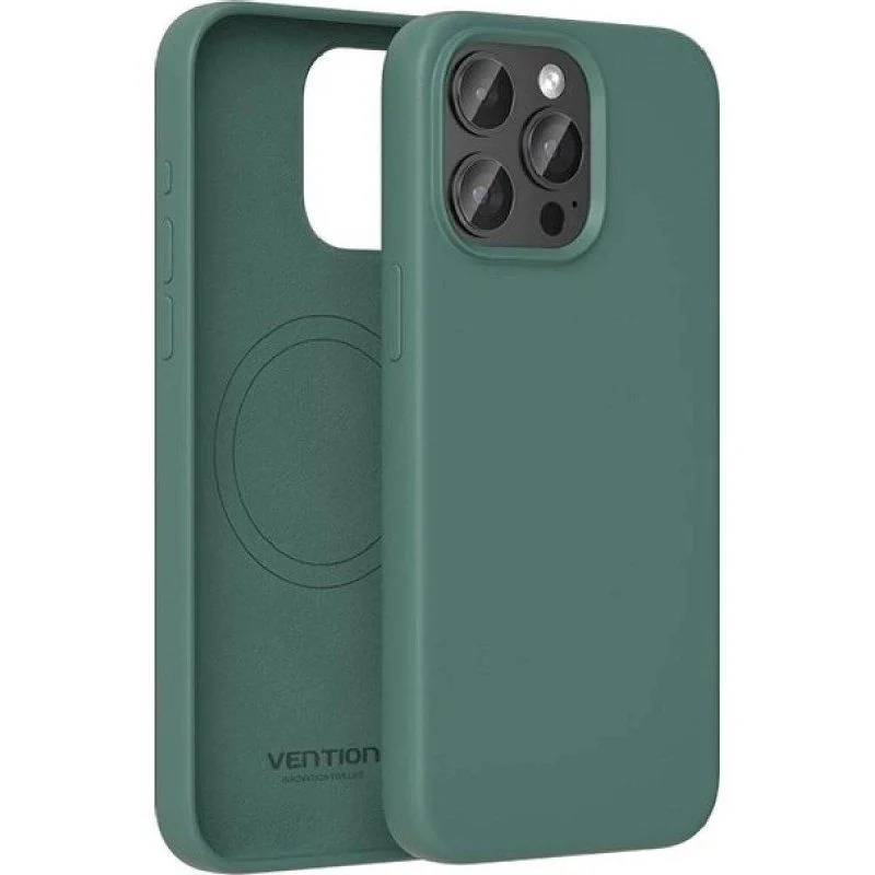 FUNDA SILICONA MAGSAFE IPHONE 15 PLUS VERDE CIPRÉS VENTION