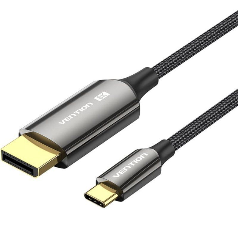 CONVERSOR USB-C A DISPLAYPORT 8K 2 M NEGRO NANOCABLE