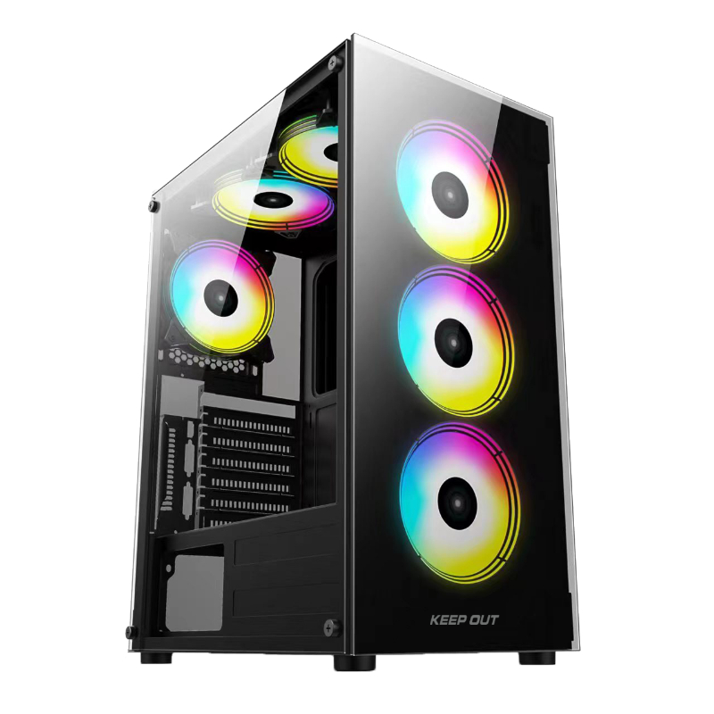 CAJA SEMITORRE ATX XC-210 GLASS ARGB KEEPOUT