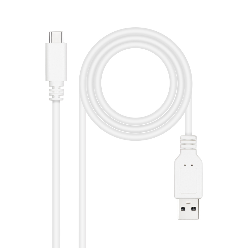 CABLE USB 2.0 3A TIPO USB-C/M- A/M 1.5 M BLANCO NANOCABLE