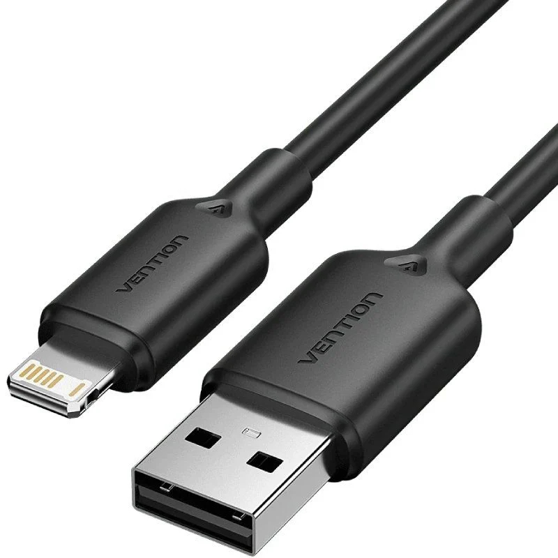 CABLE 2.0 USB A LIGHTNING 2 M NEGRO VENTION