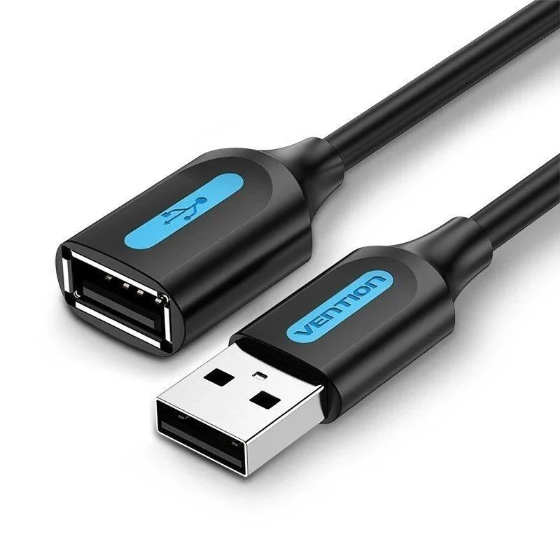 CABLE ALARGADOR USB 2.0 M/H 0.5 M NEGRO VENTION