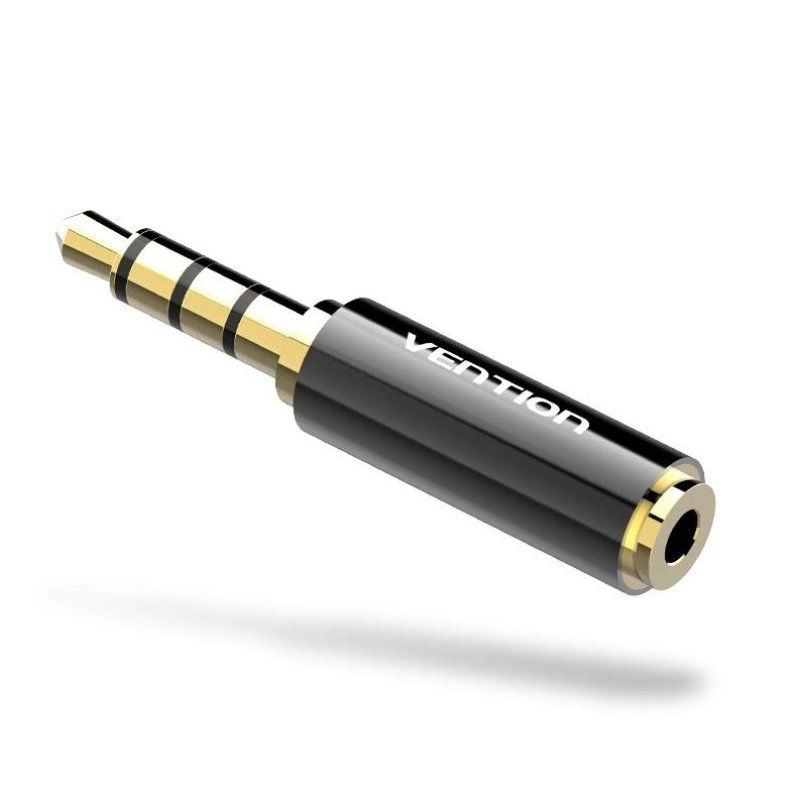 ADAPTADOR AUDIO JACK 3.5/M JACK 2.5/H NEGRO VENTION
