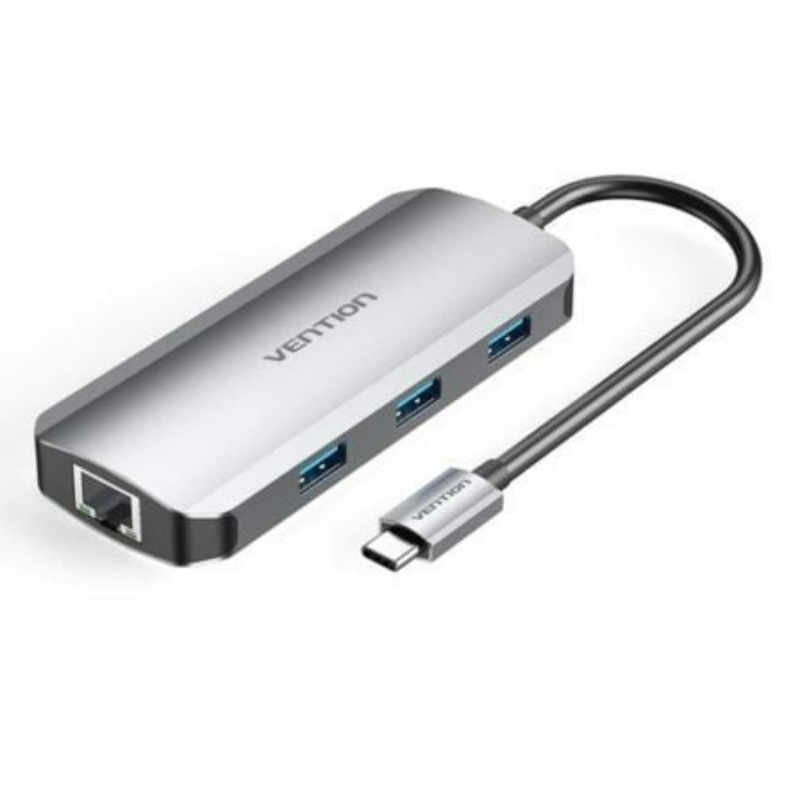 DOCKING STATION 6 PUERTOS USB-C 1xHDMI/3xUSB-A/1xRJ45/1xUSB-C PD GRIS VENTION