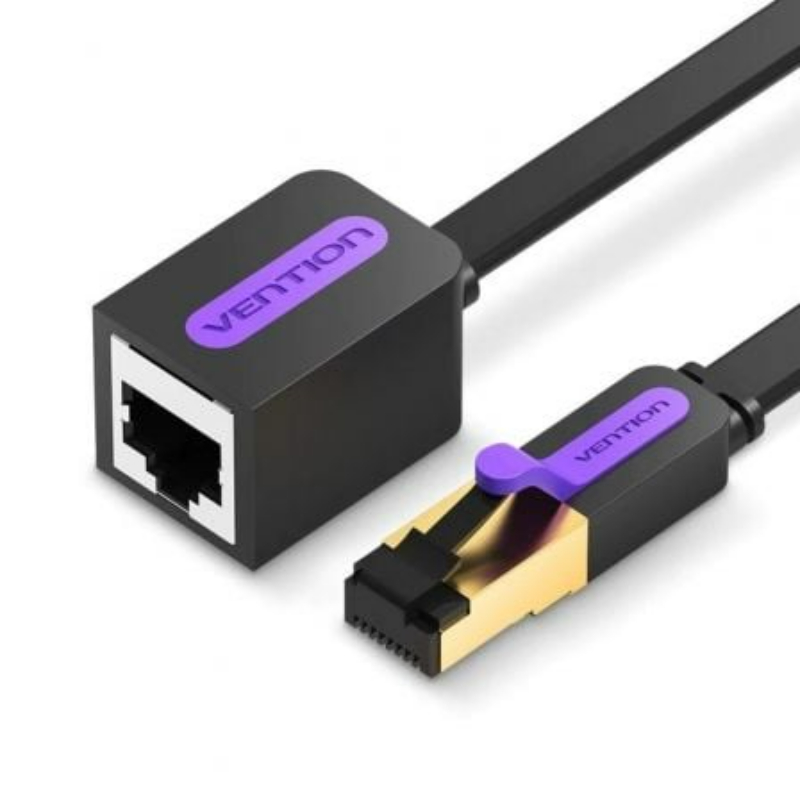 CABLE ALARGADOR RED RJ45 UTP CAT.7 2 M NEGRO VENTION
