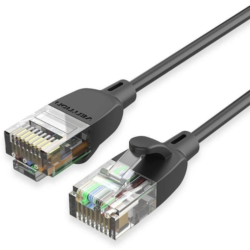 CABLE DE RED LATIGUILLO RJ45 UTP CAT6A 3 M NEGRO VENTION