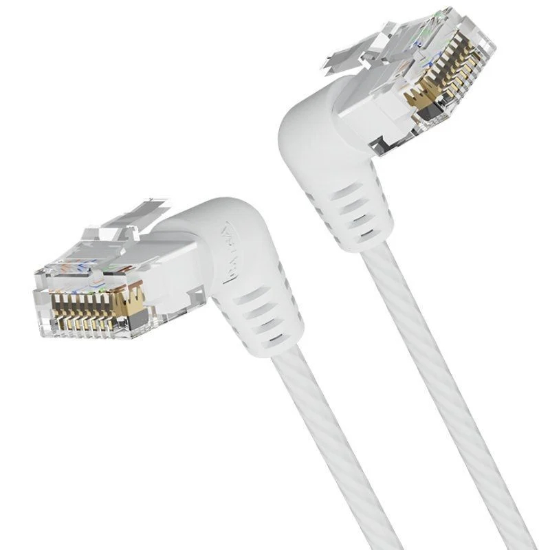 CABLE DE RED LATIGUILLO ACODADO RJ45 UTP CAT6A AWG32 1 M BLANCO VENTION