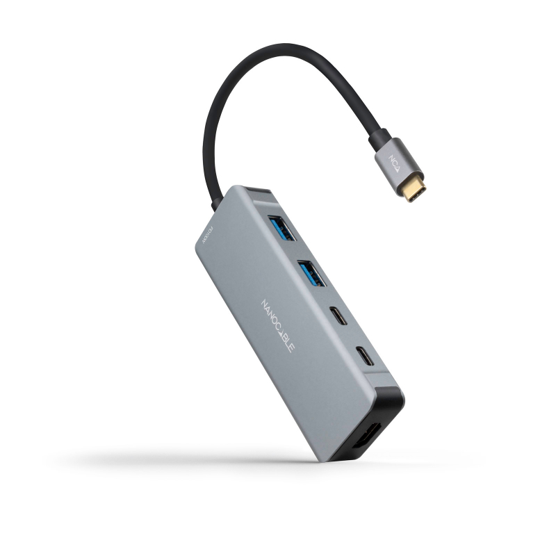 HUB USB-C 6 PUERTOS USB 3.2 15 CM NANOCABLE