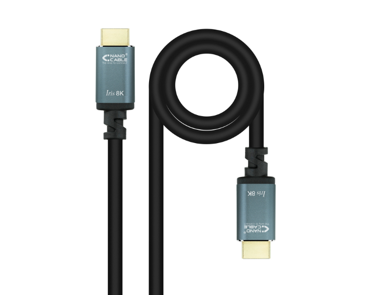 CABLE HDMI V2.1 IRIS 8K TIPO A/M-A/M NEGRO 5 M NANOCABLE