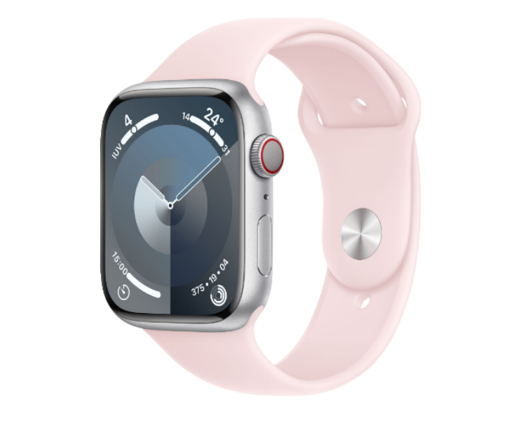 APPLE WATCH SERIES 9 CAJA ALUMINIO GPS+CELL 41mm CORREA DEPORTIVA LIGHT PINK M/L
