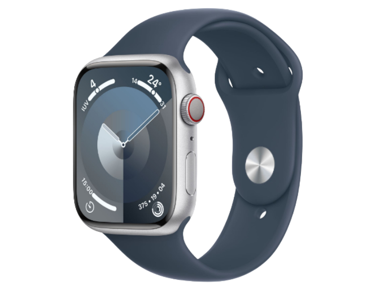 APPLE WATCH SERIES 9 CAJA ALUMINIO GPS 45mm CORREA DEPORTIVA STORM BLUE M/L