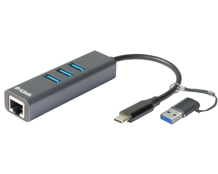 D-LINK DOCKING STATION USB-C 4 EN 1 CON ETHERNET/SUMINISTRO ELECTRICO