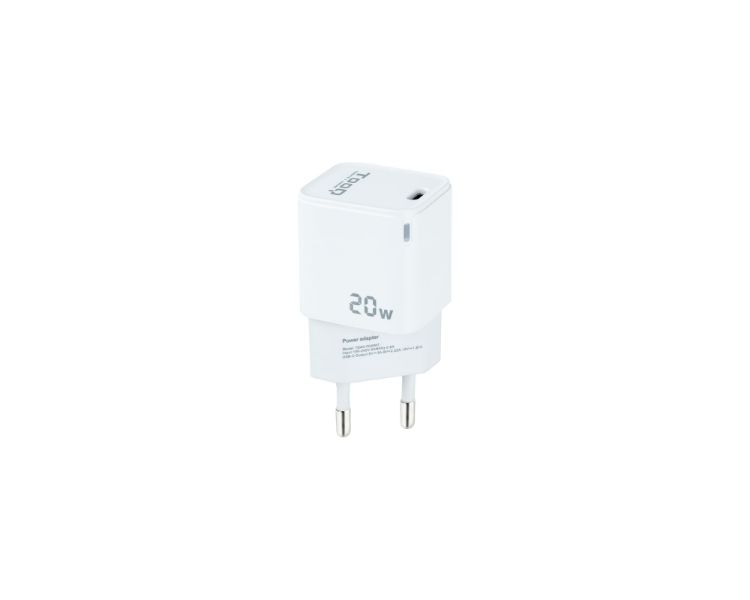 CARGADOR PARED/VIAJE USB-C/PD 20W BLANCO TOOQ