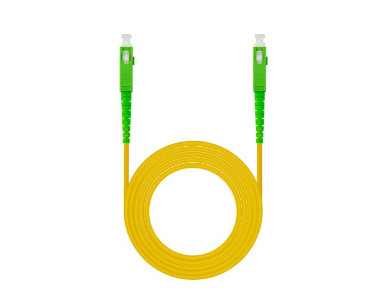 CABLE DE FIBRA OPTICA SC/APC A SC/APC SIMPLEX LSZH 2 M AMARILLO NANOCABLE