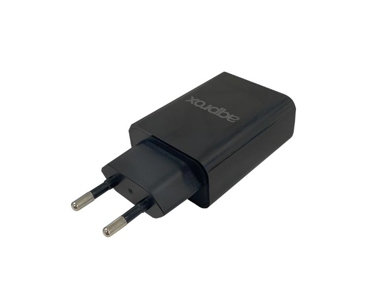 CARGADOR USB DE VIAJE/PARED DUAL 2.4A NEGRO APPROX