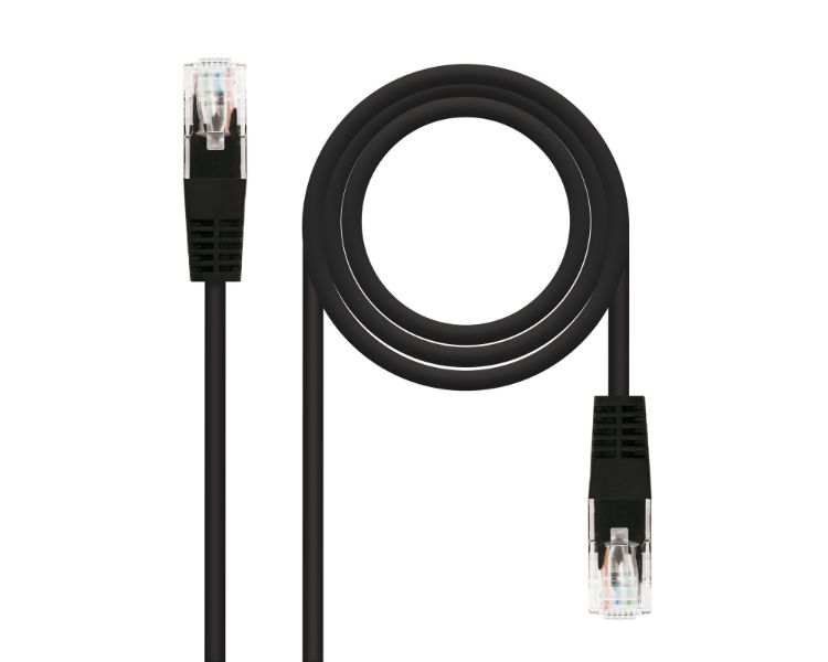 CABLE DE RED LATIGUILLO RJ45 UTP CAT6 AWG24 0.30 M NEGRO NANOCABLE