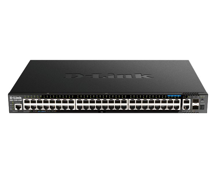 D-LINK SWITCH 52 PUERTOS 1Gbit w/4 2.5Base-T + 2 10 Gbit ETH +2 10 Gbit SFP+ PoE