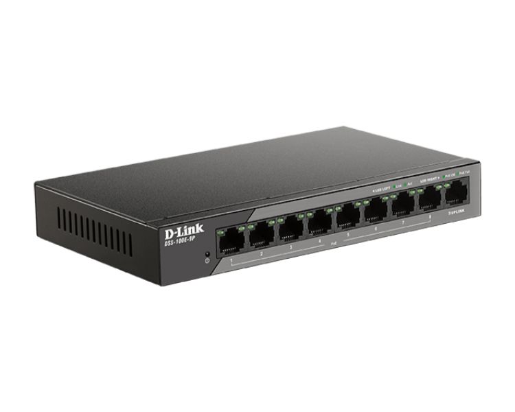 D-LINK SWITCH 8 PUERTOS 10/100 + 1000BaseT PoE LONG RANGE