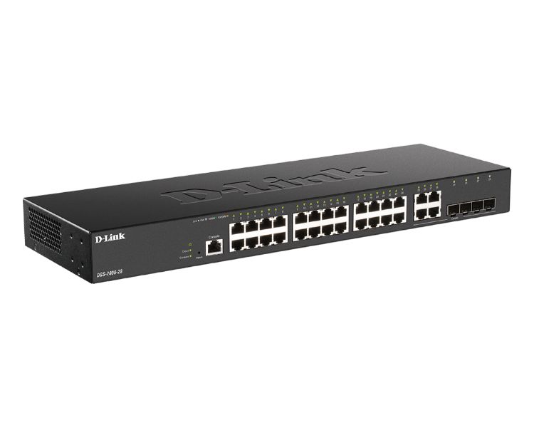 D-LINK SWITCH 24 PUERTOS 10/100/1Gbit w/4 Combo 1000BaseT/SFP