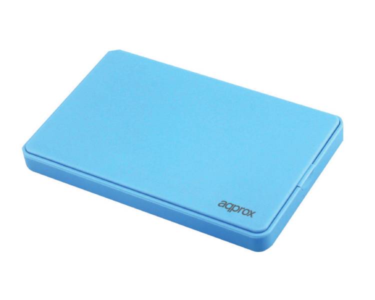 CAJA EXTERNA USB 2.5" SATA SCREWLESS AZUL CLARO APPROX