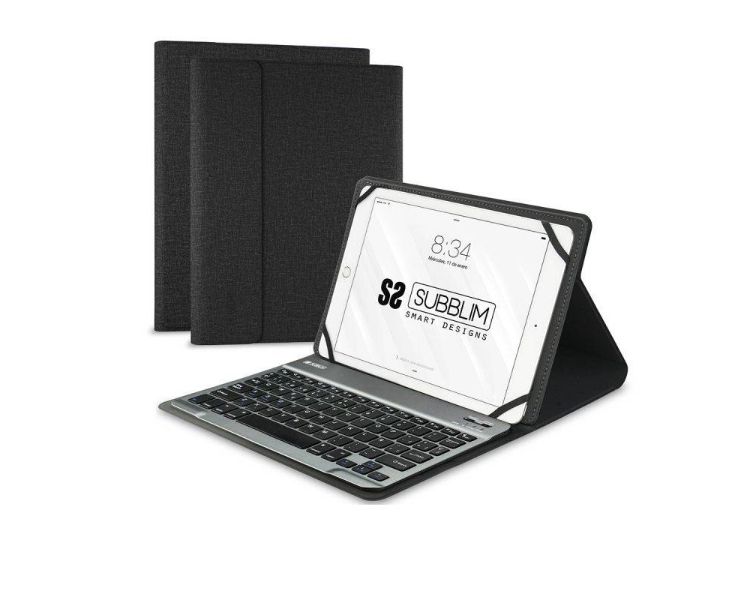 FUNDA + TECLADO TABLET KEYTAB PRO BLUETOOTH 10.1" NEGRO SUBBLIM
