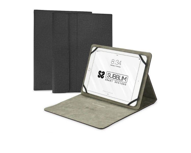 FUNDA TABLET CLEVER STAND HASTA 11" NEGRO SUBBLIM