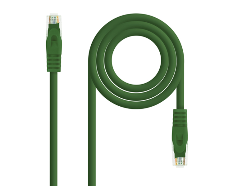CABLE DE RED LATIGUILLO RJ45 UTP CAT6A AWG24 2 M VERDE NANOCABLE