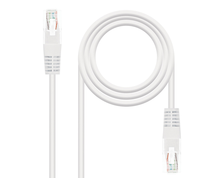 CABLE DE RED LATIGUILLO RJ45 UTP CAT6 AWG24 1 M BLANCO NANOCABLE