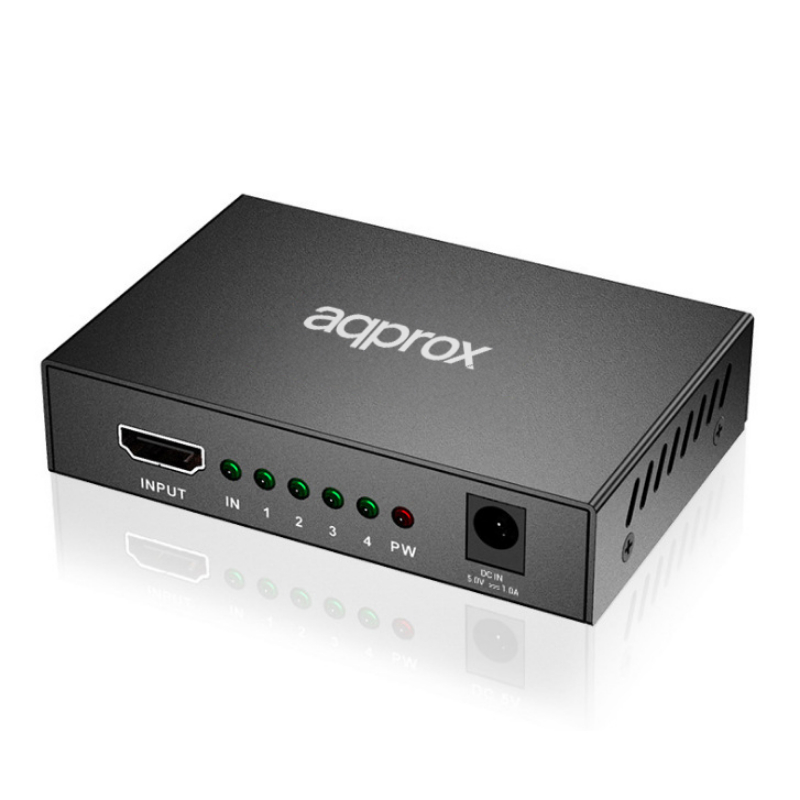 HDMI SPLITTER 4 PUERTOS 1080P V2 APPROX
