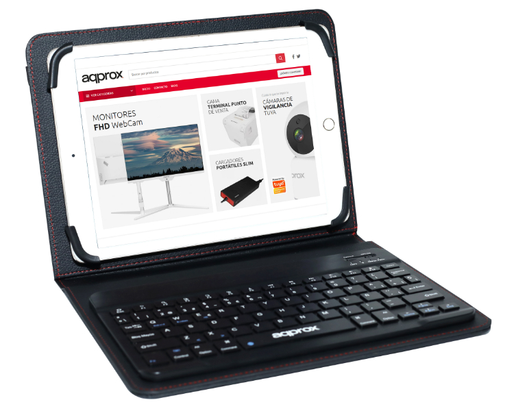 FUNDA + TECLADO BLUETOOTH TABLET 9.7"- 10.1" APPROX