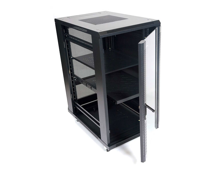 ARMARIO DE SUELO RACK 19´´ 22U 600x1000 PUERTA CRISTAL