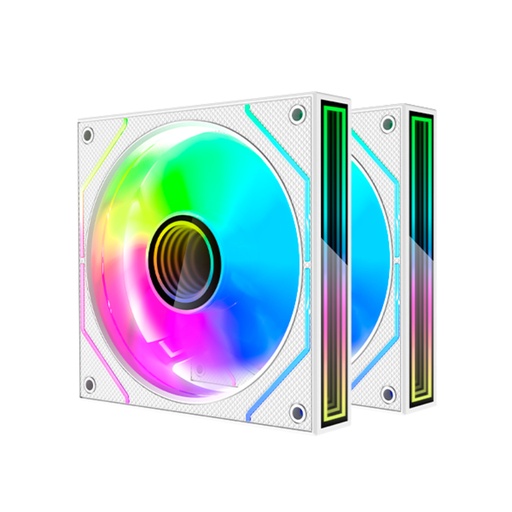 [43941] KIT 2 VENTILADORES AUXILIAR MF-3D PRO BLANCO MARS GAMING