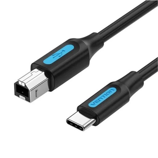 [43568] CABLE USB 2.0 IMPRESORA TIPO USB A/M USB-C/M 2 M NEGRO VENTION