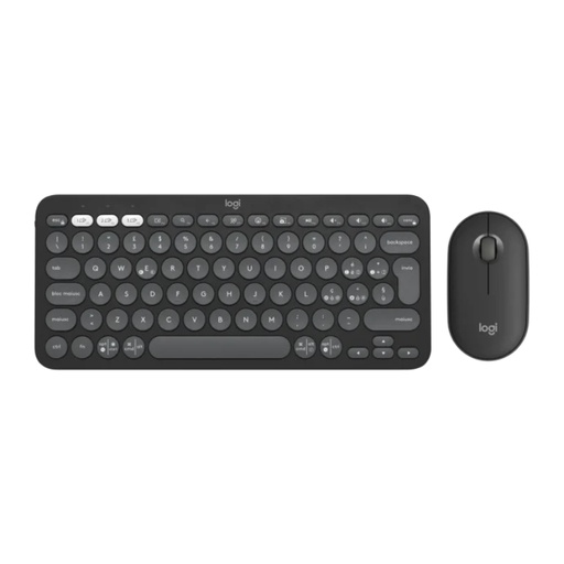 [43230] TECLADO + RATON WIRELESS MULTIDISPOSITIVO PEBBLE 2 NEGRO LOGITECH