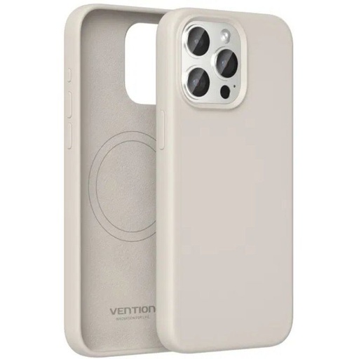 [43174] FUNDA SILICONA MAGSAFE IPHONE 15 PLUS GRIS GRAVA VENTION
