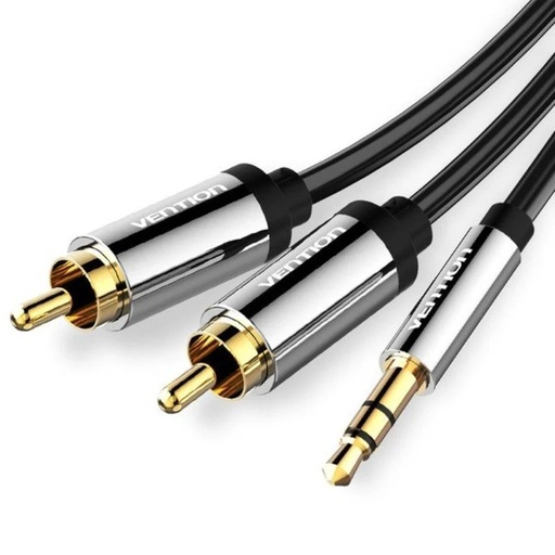 [43165] CABLE AUDIO ESTEREO JACK 3.5/M 2xRCA/M 10 M NEGRO VENTION