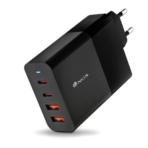 [43047] CARGADOR PARED GaN2 2xUSB-C + 2xUSB-A 100W NEGRO NGS
