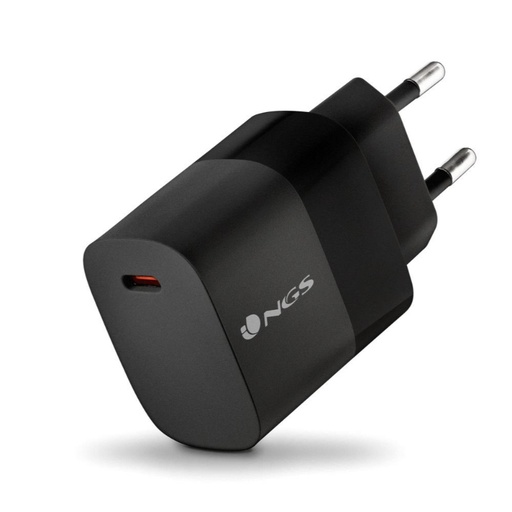 [43046] CARGADOR PARED GaN2 USB-C 20W NEGRO NGS