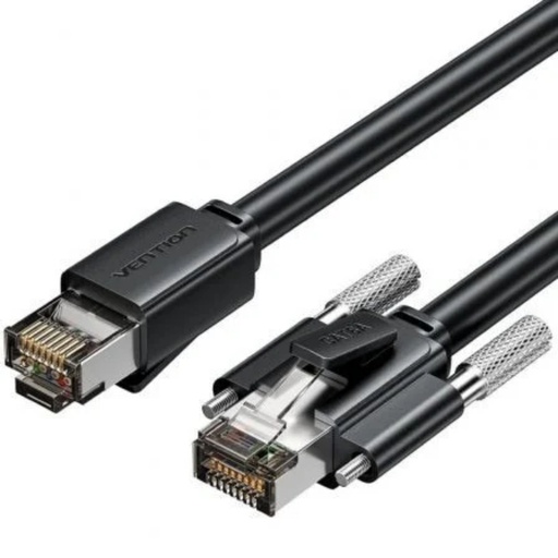 [42970] CABLE DE RED LATIGUILLO RJ45 CAT.6 SFTP AWG26 1 M NEGRO VENTION